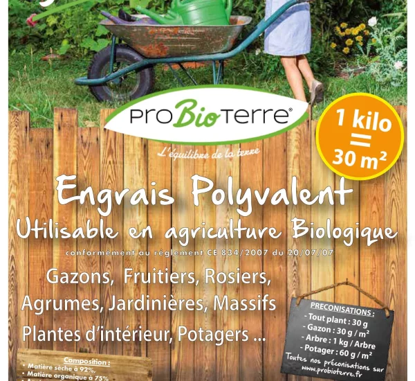 Engrais organo-minérale Pro Bio Terre 1kg